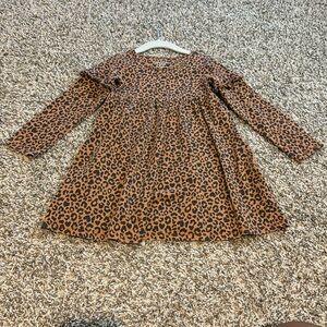 4t baby girl leopard print dress